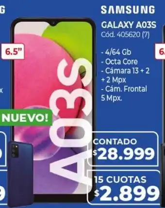 Naldo Lombardi Samsung Galaxy A03S 15 Cuotas oferta