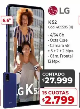 Naldo Lombardi LG K 52 15 Cuotas oferta