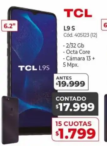 Naldo Lombardi TCL L9 S 15 Cuotas oferta