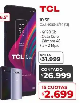 Naldo Lombardi TCL 10 SE 15 Cuotas oferta