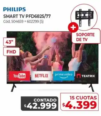 Naldo Lombardi Philips Smart TV PFD6825/77 15 Cuotas oferta