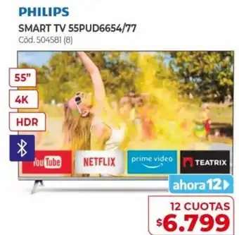 Naldo Lombardi Philips Smart TV 55PUD6654/77 12 Cuotas oferta