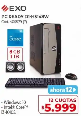 Naldo Lombardi Exo PC Ready D1-H3148W 12 Cuotas oferta