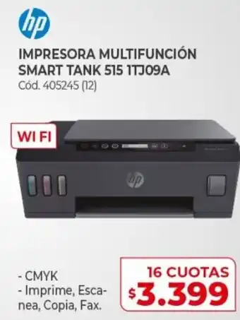 Naldo Lombardi HP Impresora Multifunción Smart Tank 515 1TJ09A 16 Cuotas oferta