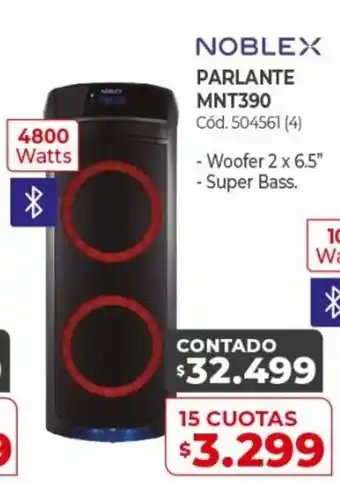 Naldo Lombardi Noblex Parlante MNT390 15 Cuotas oferta