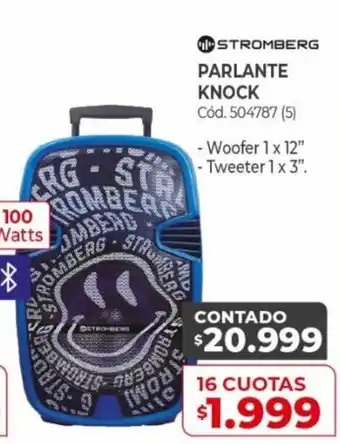 Naldo Lombardi Stromberg Parlante Knock 16 Cuotas oferta