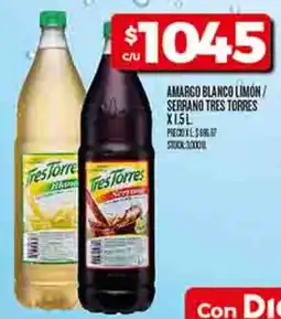 Supermercados DIA Amargo blanco limon/ serrano tres torres oferta