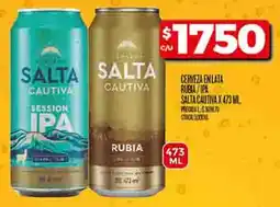 Supermercados DIA Cerveza en lata rubia/ipa salta cautiva oferta