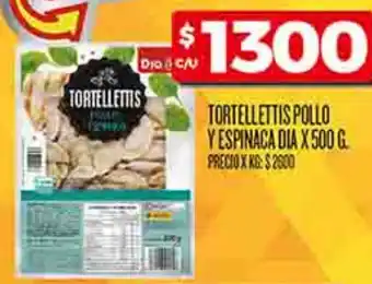 Supermercados DIA Tortellettis pollo y espinaca dia oferta