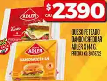 Supermercados DIA Queso feteado danbo/cheddar adler oferta