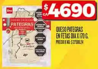 Supermercados DIA Pategras queso en fetas dia oferta