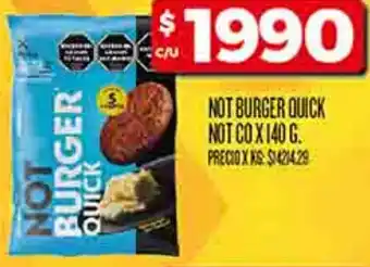 Supermercados DIA Not burger quick not co oferta