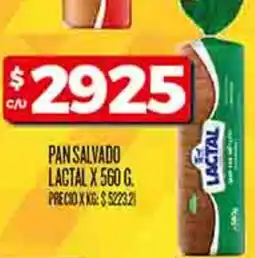 Supermercados DIA Lactal pan salvado oferta