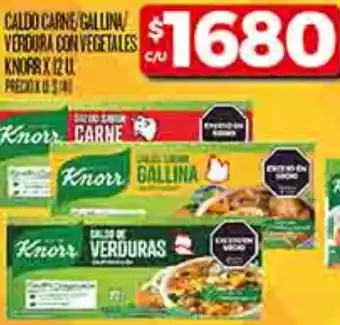 Supermercados DIA Knorr caldo carne gallina verdura con vegetales oferta