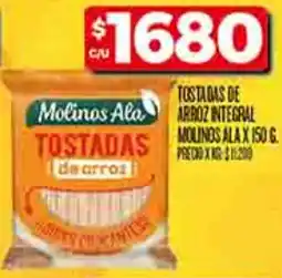 Supermercados DIA Molinos ala tostabas de arroz integral oferta