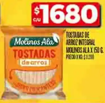 Supermercados DIA Molinos ala tostabas de arroz integral oferta