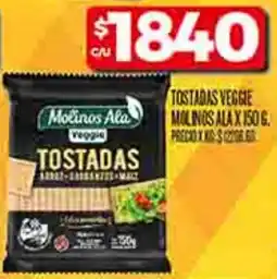 Supermercados DIA Molinos ala tostadas veggie oferta