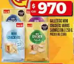 Supermercados DIA Galletitas min crackers varios sabores dia oferta