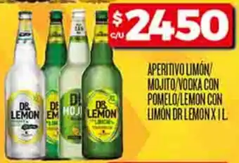 Supermercados DIA Aperitivo limon mojito/vodka con pomelo/lemon con limon dr lemon oferta