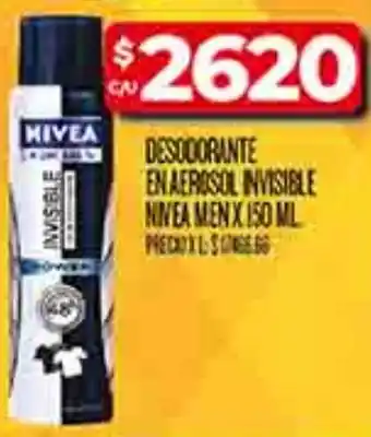 Supermercados DIA Nivea men desodorante en aerosol invisible oferta