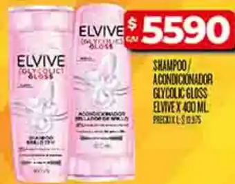 Supermercados DIA Elvive shampoo/ acondicionador oferta