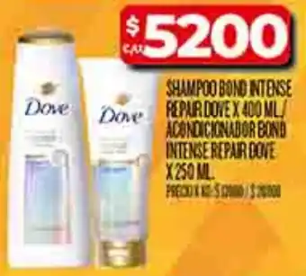 Supermercados DIA Dove shampoo bond intense repair oferta