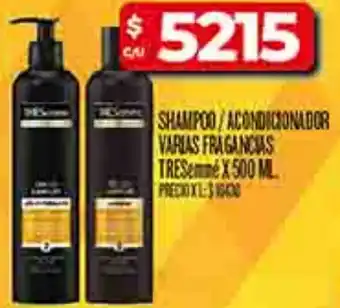 Supermercados DIA Tresemmé shampoo/acondicionador varias fraganchas oferta