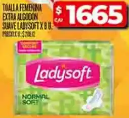 Supermercados DIA Ladysoft toalla femenina extra algodon suave oferta