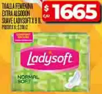 Supermercados DIA Ladysoft toalla femenina extra algodon suave oferta