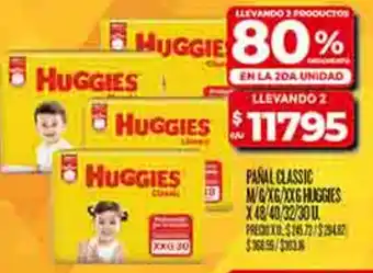 Supermercados DIA Huggies pañal classic oferta