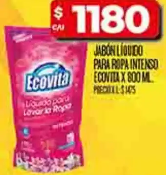 Supermercados DIA Ecovita jabon liquido para ropa intenso oferta