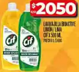 Supermercados DIA Cif lavavajilla bioactive limon/lima oferta