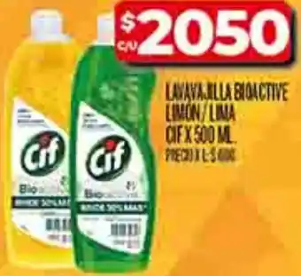 Supermercados DIA Cif lavavajilla bioactive limon/lima oferta