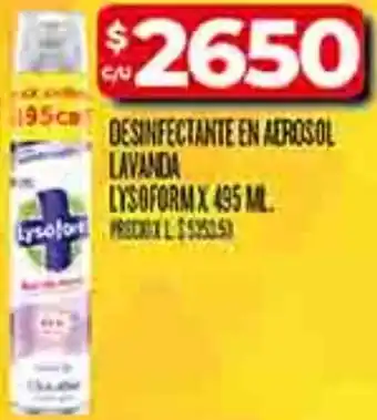 Supermercados DIA Lysoform desinfectante en aerosol lavanda oferta