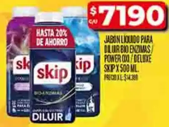 Supermercados DIA Skip jabon liquido para diluar bio enzimas power oferta