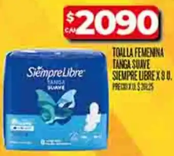 Supermercados DIA Siempre libre toalla femenina tanga suave oferta