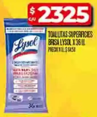 Supermercados DIA Lysol toallitas superficies brisa oferta