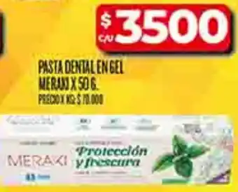 Supermercados DIA Meraki pasta dental en gel oferta