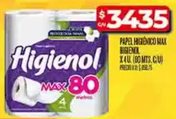 Supermercados DIA Higienol papel higienico max oferta