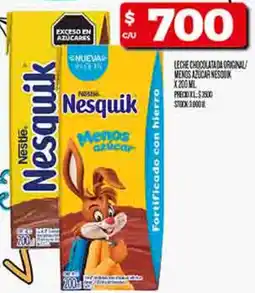 Supermercados DIA Nesquik leche chocolatada original menos azucar oferta