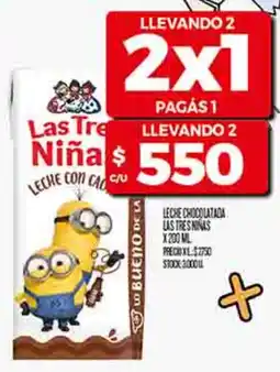 Supermercados DIA Las tres ninas leche chocolatada oferta