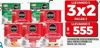 Supermercados DIA La serenisima yogur batido firme entero descre mado frutilla vainilla/durazno oferta