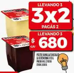 Supermercados DIA La serenisima postre vainilla chocolate oferta