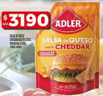 Supermercados DIA Adler salsa de queso cheddar oferta