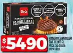 Supermercados DIA Dia hamburguesas parrilleras oferta