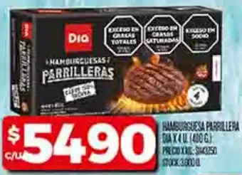 Supermercados DIA Dia hamburguesas parrilleras oferta