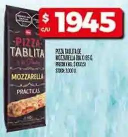 Supermercados DIA Dia tablita pizza tabla de mozzarella oferta