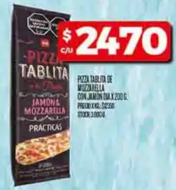 Supermercados DIA Dia pizza tablita de mozzarella con jamon oferta