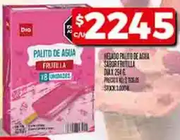 Supermercados DIA Dia helado palito de asia sabor frutilla oferta