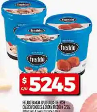 Supermercados DIA Freddo helado banana split/dulce de leche clasico cookies&cream oferta